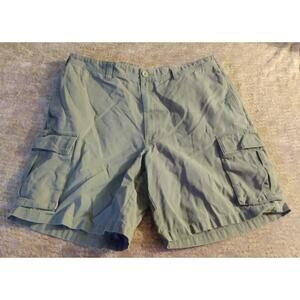 Haggar Men's Cargo Shorts Green Size 40 Outdoor Dad Camping Fishing Festival